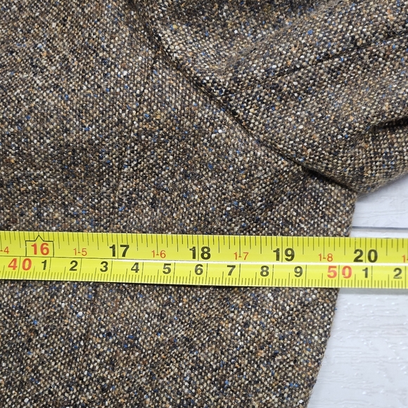 Kate Hill Tweed Sport Blazer Size 10 Brown Wool Blend Silk Old Money Preppy Vtg. - Picture 5 of 10